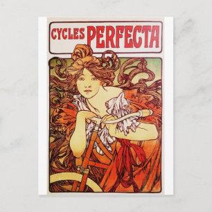 Cycles Perfecta door Alphonse Mucha Briefkaart