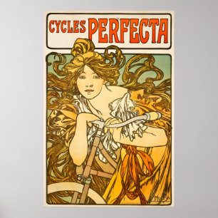 Cycles Perfecta Vintage Fiets Poster Prints - door