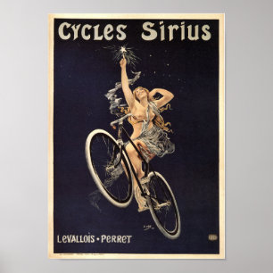 Cycles Sirius, France, Poster Vintage pour vélos