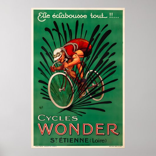 Cycles Wonder Affiches de vélo Imprimés (Devant)
