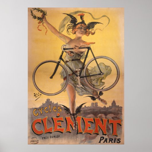 Cycli Clement Paris  fietsenposter Poster (Voorkant)