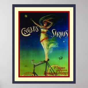 Cycli Sirius Art Nouveau Poster 16 x 20