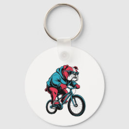 Cycling Bulldog Sleutelhanger