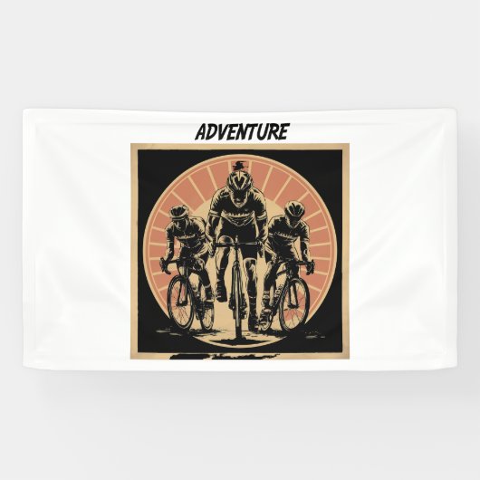 Cycling Club Team Design voor mannen Spandoek (Horizontaal)