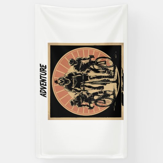 Cycling Club Team Design voor mannen Spandoek (Verticaal)