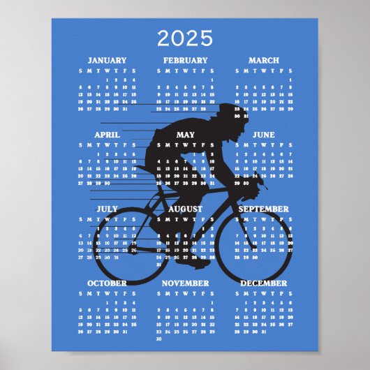 Cycling Design 2025 kalenderposter Poster (Voorkant)