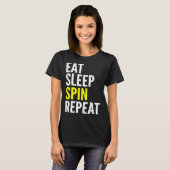 Cycling   Eat Sleep Spin Repeat T-shirt (Voorkant volledig)