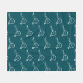 Cycling Frog Fleece Deken (Voorkant (Horizontaal))