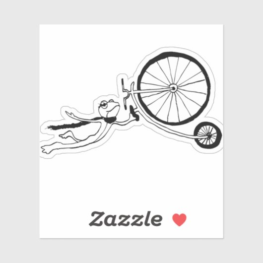 Cycling Frog Sticker (Vel)