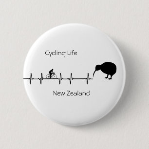 Cycling Life, Nieuw-Zeeland aanpasbaar Ronde Button 5,7 Cm
