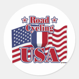 Cycling Road Verenigde Staten Ronde Sticker