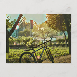 Cyclingliefhebber Cadeau   Schilderij van Fietsen Briefkaart