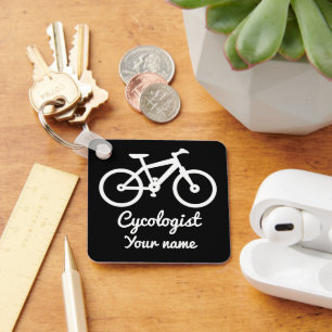 Cyclingliefhebber Cycologist Gepersonaliseerde Cad Sleutelhanger