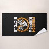 Cyclisme Art Liberté Est À Vélo (Serviette de bain)