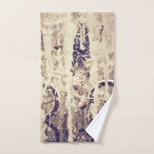 Cyclisme dans la pluie (Serviette à main)