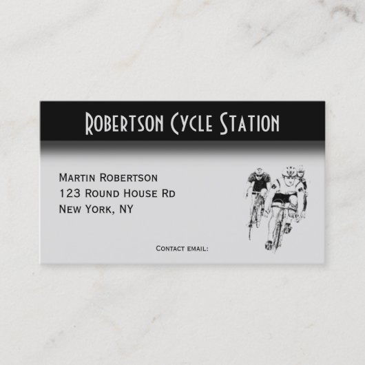 Cyclisme double côté avec Carte de visite Heures (Devant)