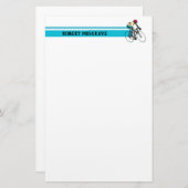 Cyclist #1 briefpapier (Voorkant / Achterkant)