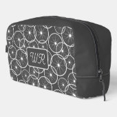 Cyclist Bicycle Wheel Pattern Monogram Toilettasje (Rechterhoek)
