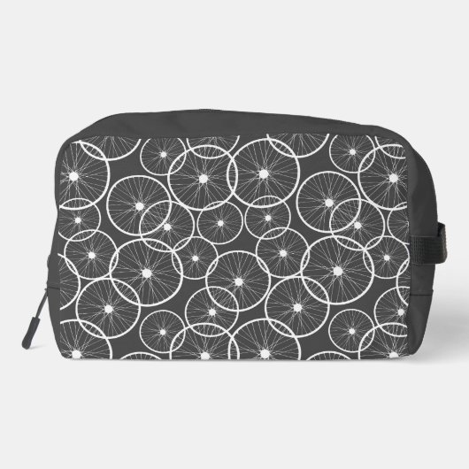 Cyclist Bicycle Wheel Pattern Monogram Toilettasje (Achterkant)