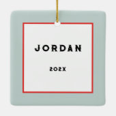 Cyclist Biking Holiday Keepomwille keramische sier Keramisch Ornament (Achterkant)