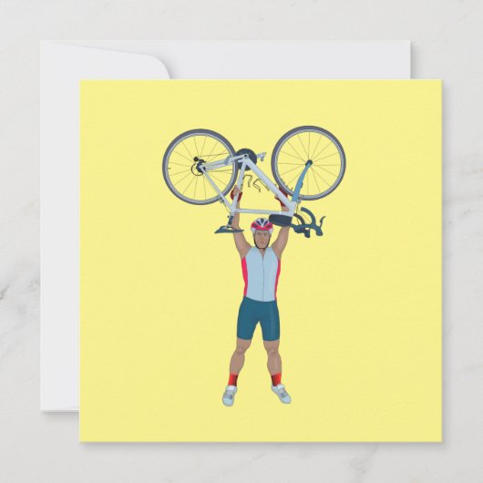 Cyclist Lifting a Bicycle (Voorkant)