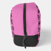 Cyclist Pink Bike Patterned Personalised Monogram Toilettasje (Rechts)