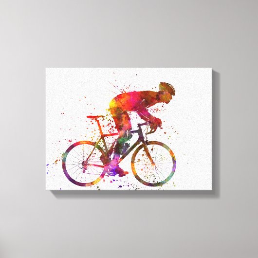cyclist road bicycle canvas afdruk (Voorkant)
