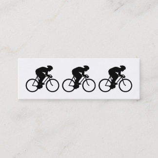 Cyclist Silhouette. Mini Visitekaartje