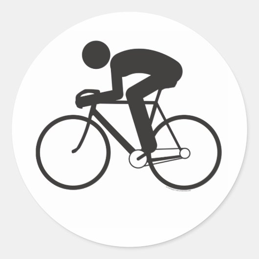 Cyclist-T Ronde Sticker (Voorkant)