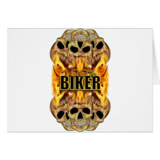 Cycliste 100% flamboyant de crânes