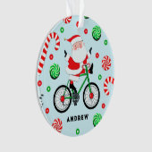 Cycliste Noël à vélo (devant)