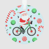 Cycliste Noël à vélo (dos)