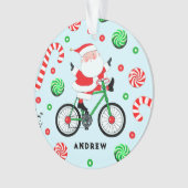 Cycliste Noël à vélo (devant)
