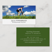 Cycliste sur l'herbe, Cycliste, Carte de visite Bi (Devant / Derrière)