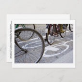 Cyclists op fietspad briefkaart (Voorkant / Achterkant)