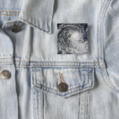 Cyclone Anja over de Zuid-Indische Oceaan Vierkante Button 5,1 Cm (In situ)