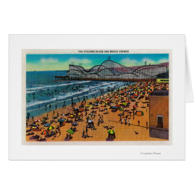 Cyclone Racer et Beach Crowds, Long Beach (Devant horizontal)