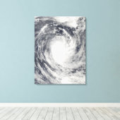 Cyclone Rene over het zuidelijke deel van de Still Canvas Afdruk (Insitu (Houten vloer))
