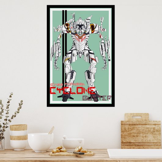 cycloon mecha-robot poster (Keuken)