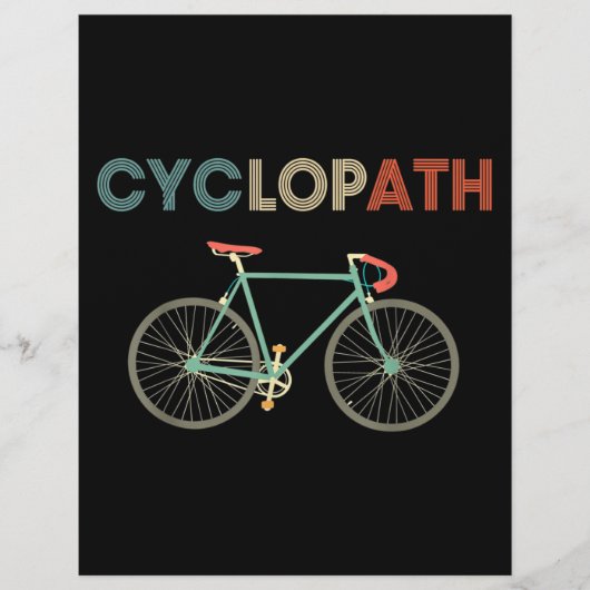 Cyclopath Funny Bicycle Cyclist Humor Flyer (Voorkant)