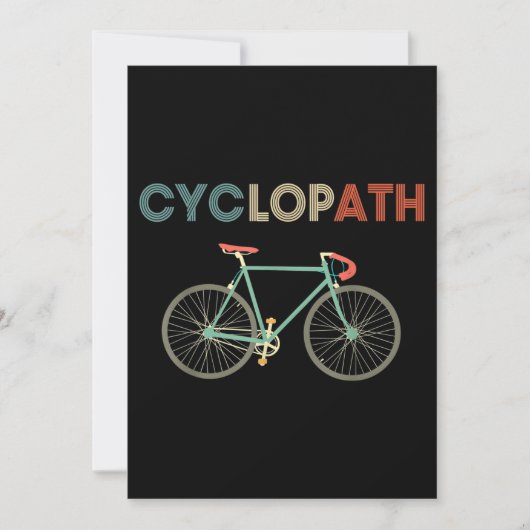 Cyclopath Funny Bicycle Cyclist Humor Kaart (Voorkant)