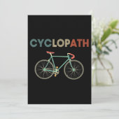 Cyclopath Funny Bicycle Cyclist Humor Kaart (Staand voorkant)