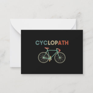 Cyclopath Funny Bicycle Cyclist Humor Notitiekaartje