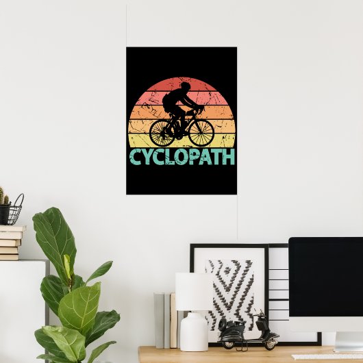 Cyclopath Funny Cycling Poster (Thuiskantoor)