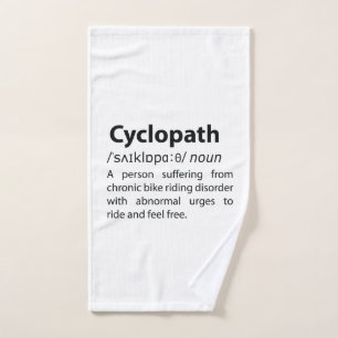 Cyclopath Funny Dictionary Definition Handdoek
