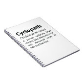 Cyclopath Funny Dictionary Definition Notitieboek (Rechterzijde)