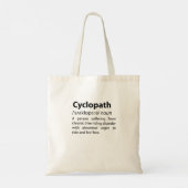 Cyclopath Funny Dictionary Definition Tote Bag (Achterkant)