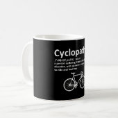 Cyclopath Funny Gift for Cyclists and Bikers Koffiemok (Voorkant links)