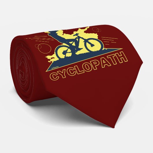 CYCLOPATH grappig cadeau voor mountainbike Stropdas (Opgerold)