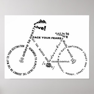 Cyclus Adventure Words Poster